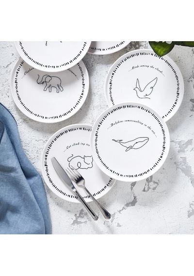 Fecra Animal 6 Parça Pasta Tabağı Seti