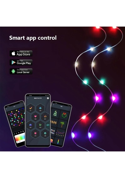 Usb Uygulamadan Sese Duyarlı 9.9 Metre Rgb Yılbaşı Ledi Kumandalı Led Çam Ağacı Kayar Led Tv Arkası Rgb
