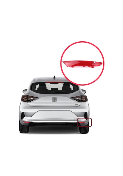 Renault Clio Mk5 2019-on İçin Sağ Arka Tampon Reflektörü