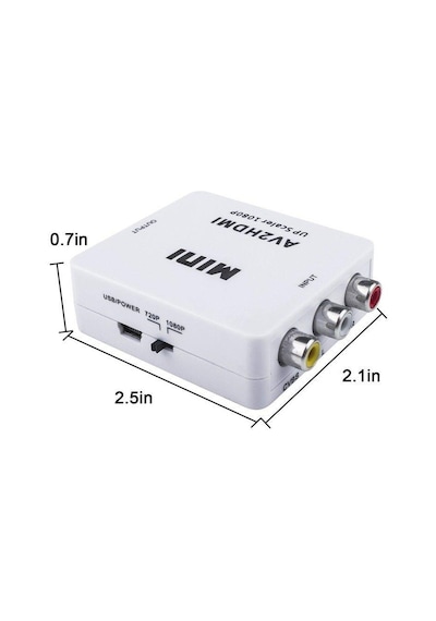 Rca To Hdmi Av Çevirici Dönüştürücü Converter 1080P Tv Tüplü Televizyon