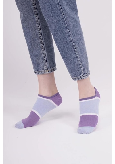 The Socks Company 162p 3 Çift Desenli Kadın Görünmez Çorap Çok Renkli