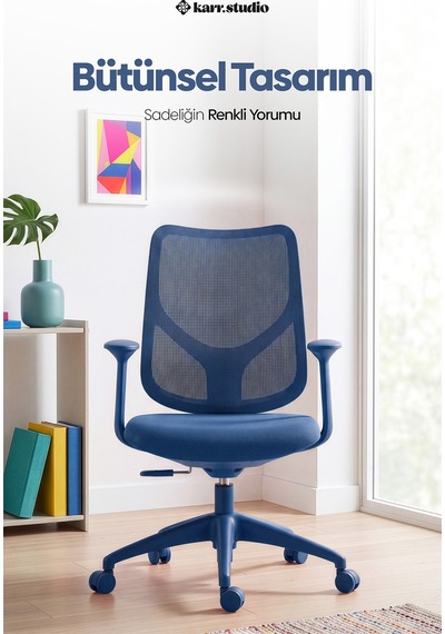 Seul Ergonomik Çalışma Sandalyesi - Mavi