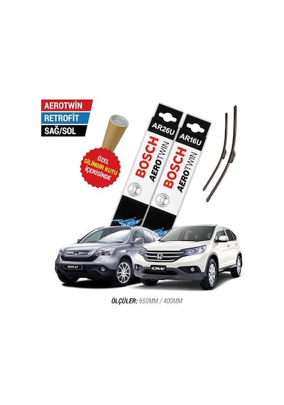 Bosch Aerotwin Honda CRV Silecek Takımı (2007-2023)