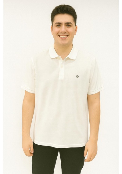 Classics Men Gewer Relax Fit Erkek Kısa Kol Polo Yaka Tshirt - 7352 Beyaz