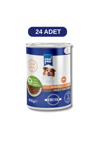 Paw Paw Somonlu Yetişkin Köpek Konserve Maması 24 X 400 G