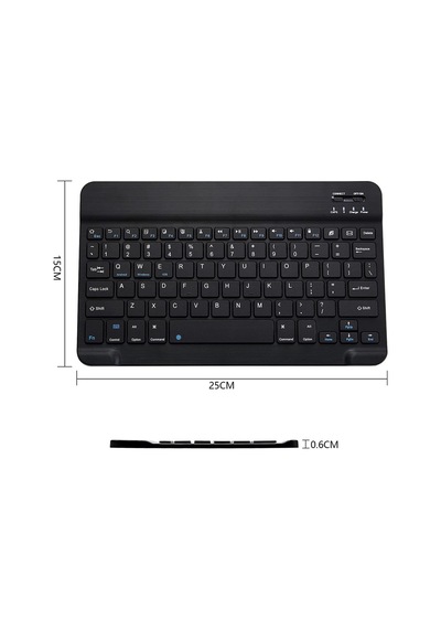 Mini Bluetooth Şarjlı Ve Pilli Slim Rubber Kablosuz Klavye