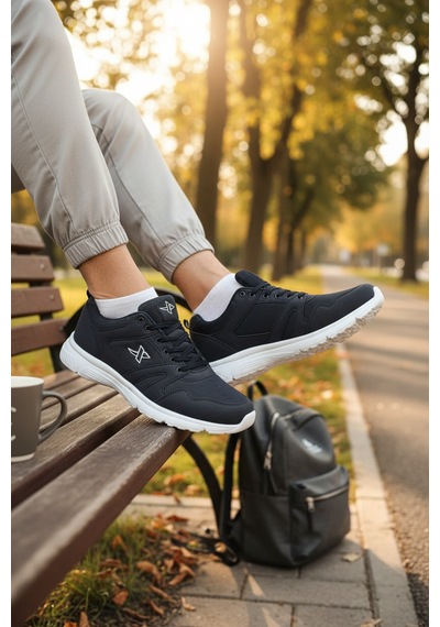 Enoch Unisex Beyaz Yüksek Tabanlı Bağcıklı Yürüyüş Ve Koşu Spor Ayakkabı Günlük Sneaker 2332 Lacı