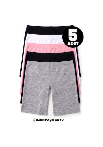 Öts Kız Çocuk 5 Li Pamuklu Boxer Pembe Uzun Premium Günlük Kullanım 8254-5 Renkli Öts Kız Çocuk 5 Li Pamuklu Boxer Pembe Uzun Premium Günlük Kullanım 8254-5 Renkli