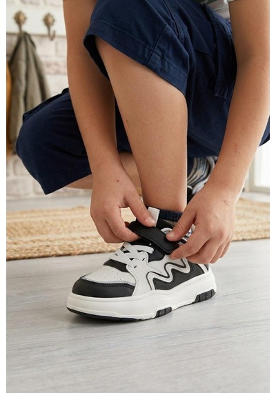 Fort Odessa Cool Hafif Rahat Sneaker Çocuk Ayakkabı Siyah - Beyaz
