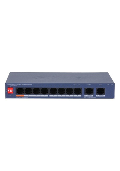 Dahua Cs4010-8et2gt-60 8 Port 10/100 + 2 Port Gıgabıt Uplınk Cloud Yönetilebilir 60w Poe Metal Kasa