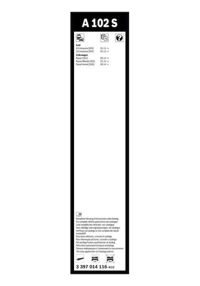Aerotwin Silecek Seti - 650/475 Mm Vw Volkswagen Passat 2019-2021 Cb2 A102s