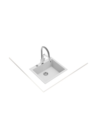 Teka Forsquare 50.40 Tg Tek Hazneli Tegranite + Eviye - Arctic White - 115230009