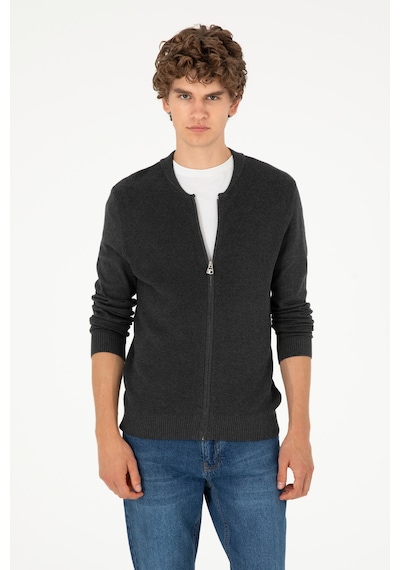 U.s. Polo Assn. Erkek Antrasit Melanj Hırka Triko 50293528-vr081 Antrasit Melanj