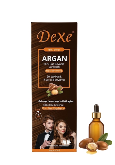 Dexe Doğal Kahve 20 Dakikada Hızlı ve Pratik Boya Saç Boyama Şampuanı 420 ML