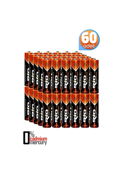Rio 60lı Aaa R03 İnce Kalem Pil Kumanda Pili Çinko Karbon Pil Zn-c 1.5v