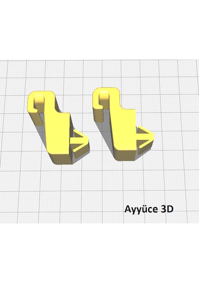 Ayyüce 3d, Renault Twingo 1 Pandizot Askı İpi Klipsi 2x Siyah
