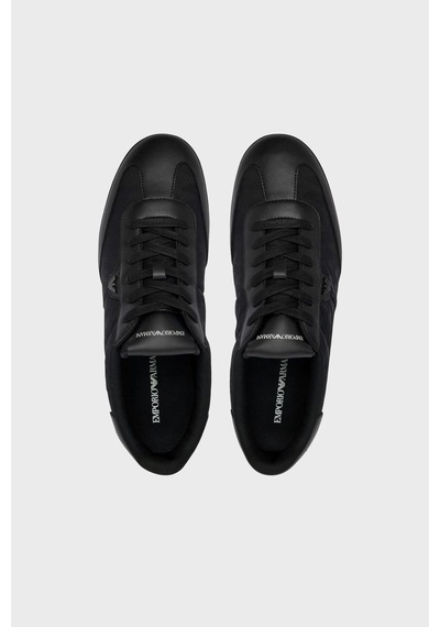 Emporio Armani Logolu Sneaker Ayakkabı Erkek Ayakkabı Em003062 Af29544 Uc001 Siyah