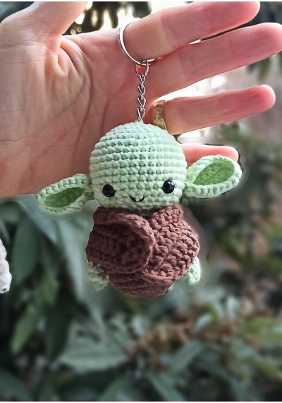 Yoda Anahtarlık - El Yapımı Amigurumi Örgü Anahtarlık, Çanta Süsü Sevimli Ve Özgün Tasarımlar
