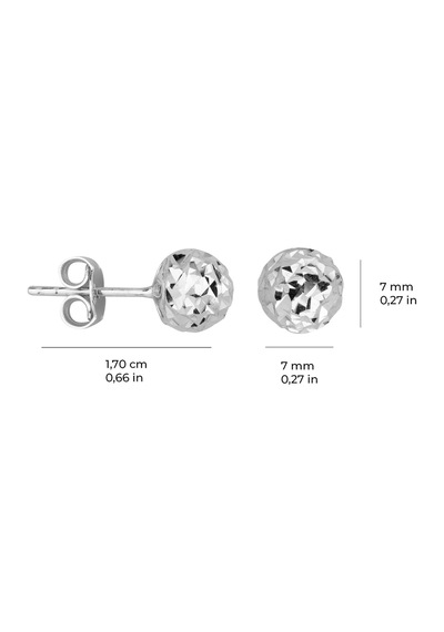 14 Ayar 7 Mm Altın Top Küpe 2,10 Gr-5983 96533294
