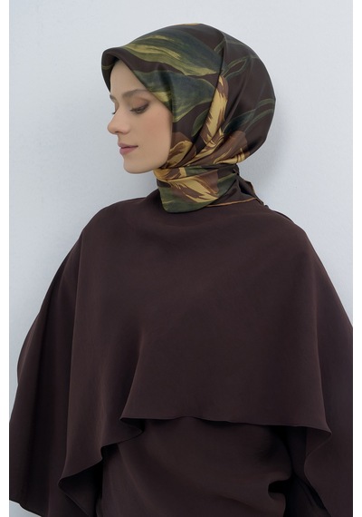 Armine Saf İpek Sura Eşarp-2026 İlkbahar-yaz- 95060d Kahverengi