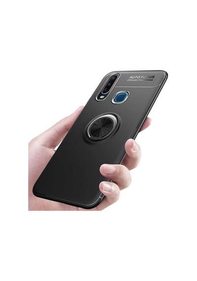 Huawei Y9 Prime 2019 Kılıf Zore Ravel Silikon Kapak Siyah-Mavi