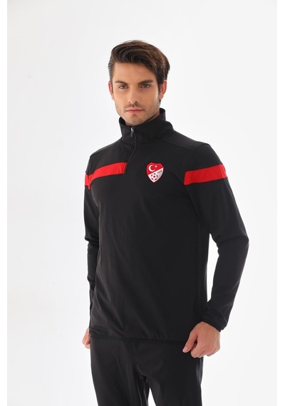 K18 Siyah-kırmızı Antrenman Eşofman Takımı K0156 Siyah