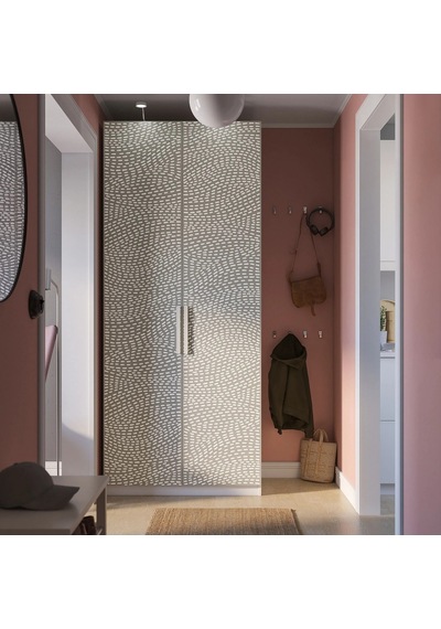 Ikea Beyaz Fonksiyonel Kapaklı Gardırop 100x60x236 Cm
