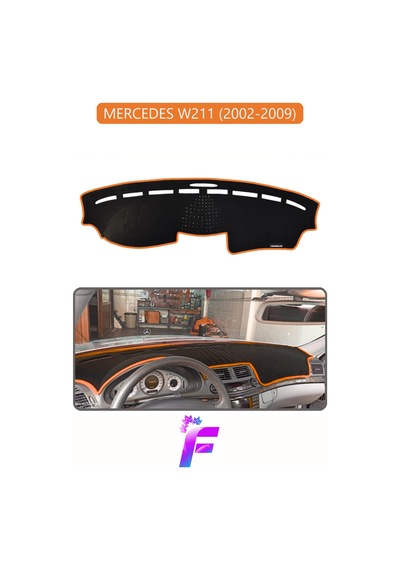 Mercedes W211 2002-2009 Uyumlu Torpido Örtüsü Yansıma Önleyici Kolay Montaj Tam Koruma H28