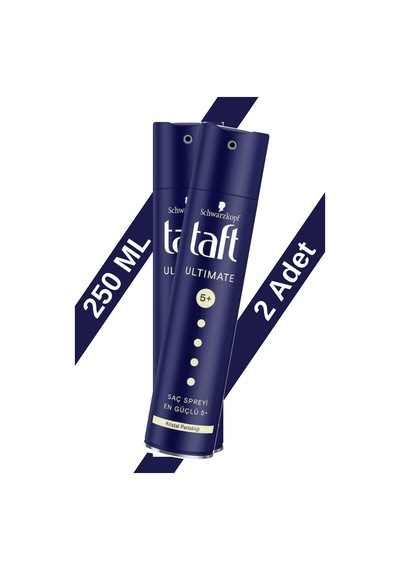 Schwarzkopf Taft Ultimate 5+ Kristal Parlaklığı Saç Spreyi 2 x 250 ML