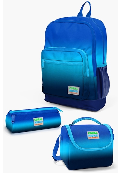 Coral High Kids Lacivert Mavi Renk Geçişli 3 Lü Okul Çanta Seti Set0123745