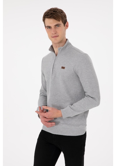 U.s. Polo Assn. Erkek Gri Melanj Sweatshirt 50298243-vr086 Gri Melanj