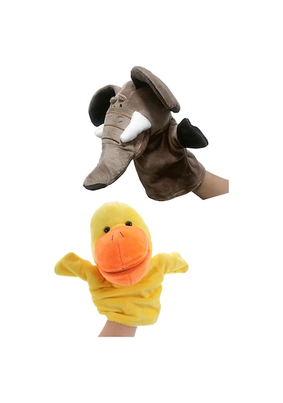 Eğitici Ve Eğlenceli Peluş Kukla Seti Ağzı Hareket Edebilen Kukla Oyun Seti Yeşil