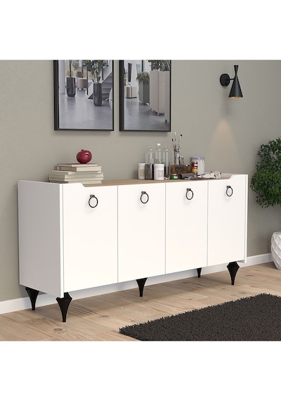 Umg Mobilya Titanyum Modern Konsol, Çok Amaçlı Dolap, Dresuar, Mutfak Dolabı, Kiler Dolabı, Tv Ünitesi Beyaz - Meşe Umg Mobilya Titanyum Modern Konsol, Çok Amaçlı Dolap, Dresuar, Mutfak Dolabı, Kiler Dolabı, Tv Ünitesi Beyaz - Meşe