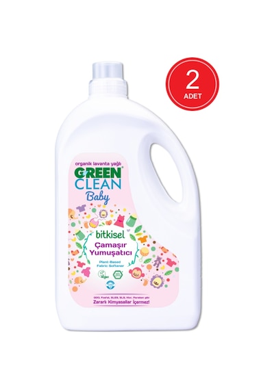 U Green Clean Baby Organik Lavanta Yağlı Bitkisel Çamaşır Yumuşatıcı 2 x 2750 ML