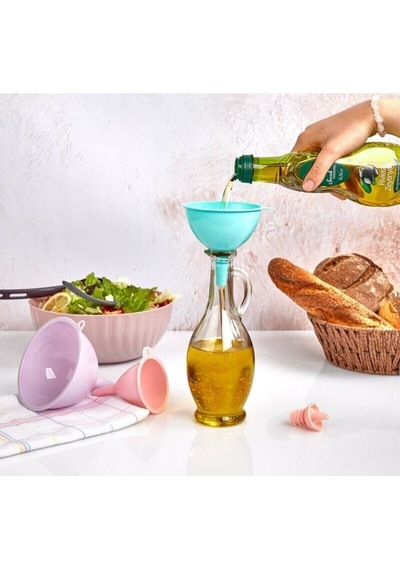 3'lü Plastik Huni Seti Karışık Renkli Plastik Diğer