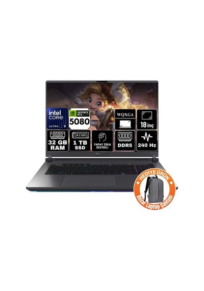 Asus Rog Strix G18 G815JMR-S9035 K40 i9-14900HX 64 GB 1 TB SSD 15.6" W11P Dizüstü Bilgisayar