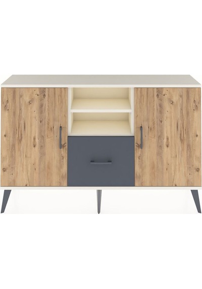 Arges Konsol 4 Raflı Tek Çekmeceli 2 Kapaklı 132x30x83 Aytaşı-çam/antrasit Çam/antrasit Arges Konsol 4 Raflı Tek Çekmeceli 2 Kapaklı 132x30x83 Aytaşı-çam/antrasit Çam/antrasit
