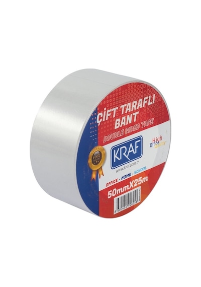 Kraf Çift Taraflı Bant 50mmx25m 2550g