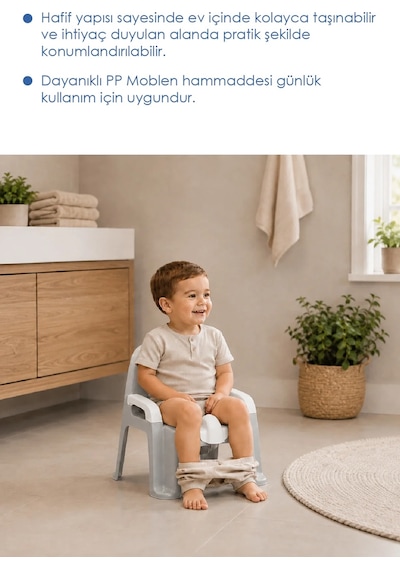 Babyjem Afacan Lazımlık Soft Gri