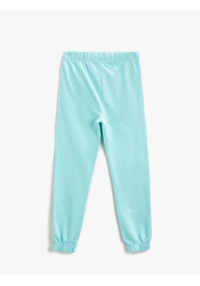 Koton Basic Fiyonklu Jogger Eşofman Altı Pamuklu Turkuaz 2ykg47486ok Turkuaz