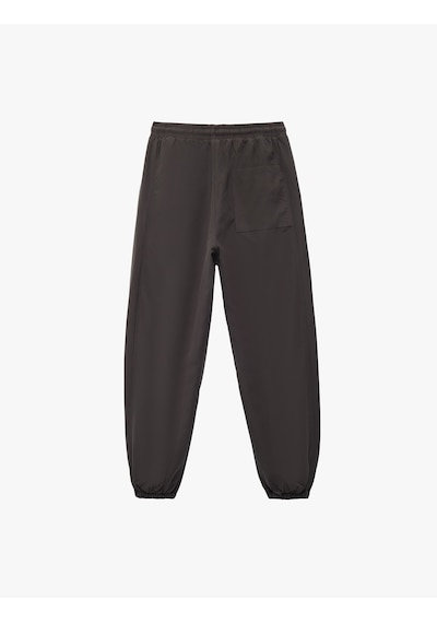 Koton Cepli Beli Lastikli Bağlamalı Loose Fit Jogger Paraşüt Pantolon Antrasit 6wkb40018tw Antrasit