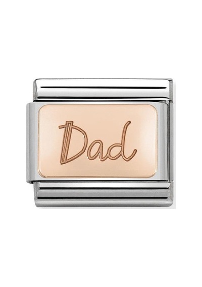 Composable Classic Dekoratif Link - Plakalar Mesajlar - Baba - 9k Rose Altın