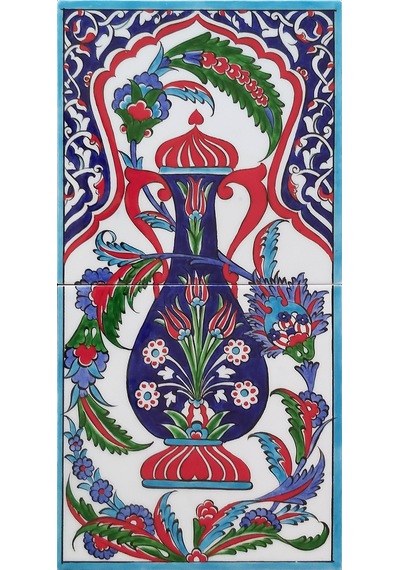Can Seramik - 20x40 CM El Dekoru Kütahya Çinisi
