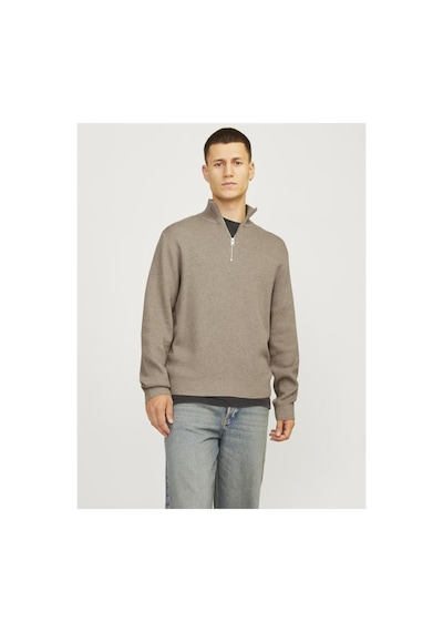 Jack & Jones Jprblamılano Yarım Fermuarlı Örme Kazak 12259664 Lacivert