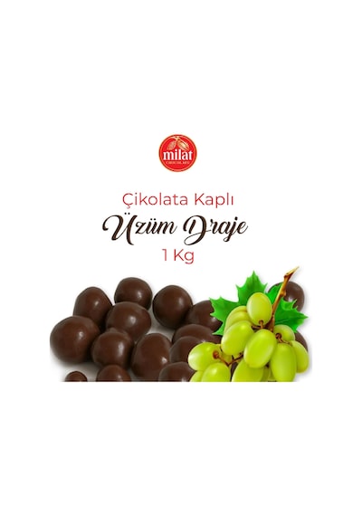 Milat Çikolata Kaplı Üzüm Draje 1 KG