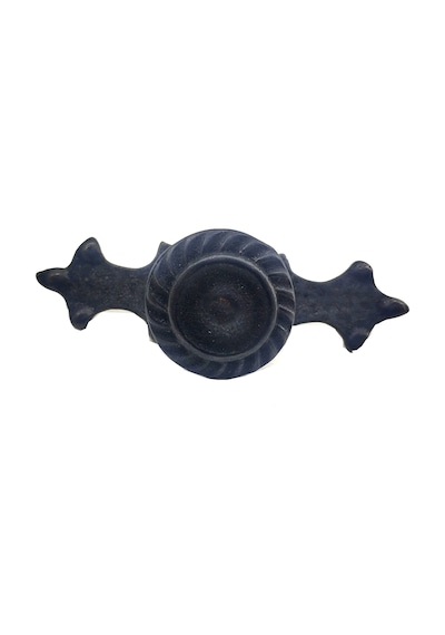 Antika Tarz Dekoratif Pirinç Çizgili Düğme - 35x100 Mm, Büyük, Oksit