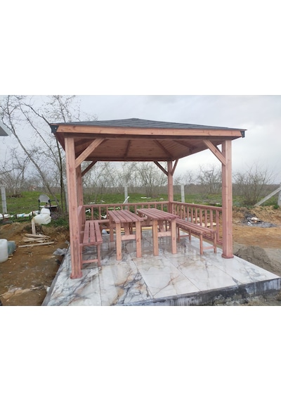 Şen Mobilya Ahşap Pergola Pergola P061 Maun