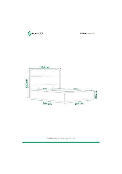 Baru Low Baza 160 200 160 x 200 CM