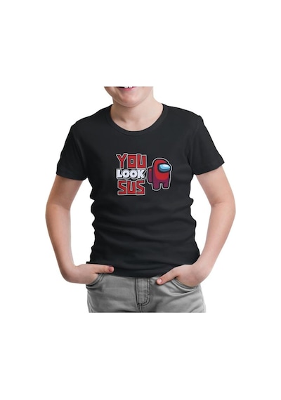 Lord Tshirt Among Us You Look Sus Siyah Çocuk Tshirt