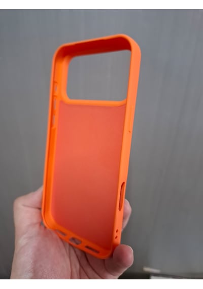 Apple Uyumlu iPhone 17 Pro Max Logolu İçi Kadife Silikon Lansman Kılıf Koyu Turuncu Apple Uyumlu iPhone 17 Pro Max Logolu İçi Kadife Silikon Lansman Kılıf Koyu Turuncu